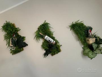 TRIO DA PARETE CON BOTTIGLIA