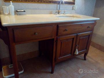Mobile bagno in legno pregiato in stile - 151 cm