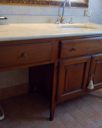 Mobile bagno in legno pregiato in stile - 151 cm