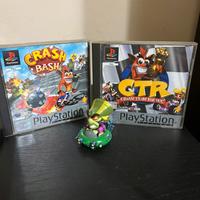 CTR CRASH TEAM RACING + CRASH BASH + ACTION FIGURE