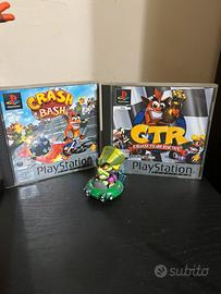 CTR CRASH TEAM RACING + CRASH BASH + ACTION FIGURE