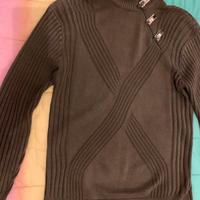 Maglione uomo verde in cotone 100 %