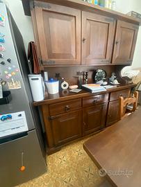 Set da pranzo rustico (credenza + tavolo + sedie)