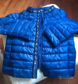 Piumino corto bluette Ellen Rose