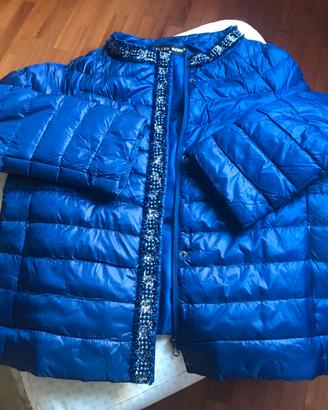 Piumino corto bluette Ellen Rose