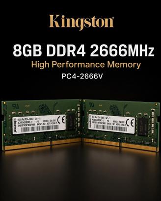 kit RAM DDR 4 16 GB(2x8) Kingston 2666MHz .