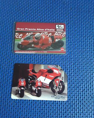 lotto 2 Schede telefoniche Telecom  Ducati Motogp