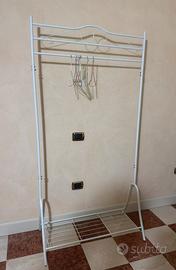 Stand appendiabiti in metallo bianco