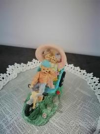 Statuetta carrozza sposi orsetti.