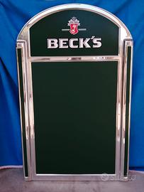 Insegna BECK'S Originale da Bar (Anni '80/'90)