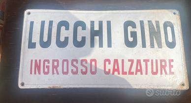 Antica targa insegna pubblicitaria inizio secolo