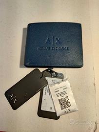 AX ARMANI EXCHANGE PORTAFOGLIO PELLE TRIFOLD NUOVO