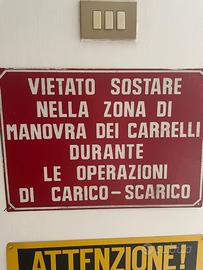 Cartello insegna industriale industrial sign