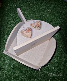 coppia portatovaglioli in legno