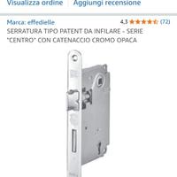 Serratura per porta Interna