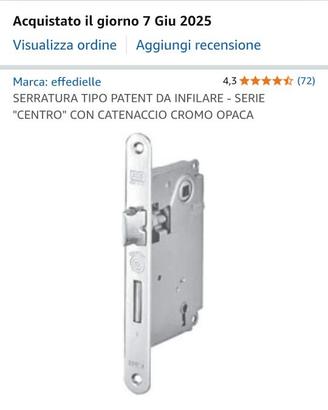 Serratura per porta Interna