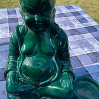 Statua vintage Buddha rendiresto in ceramica