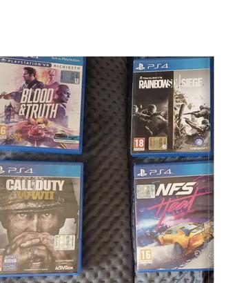 Lotto 4 giochi PS4 COD NFS RXS B&T