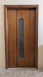 Porta interna in legno con vetro 95x203 cm