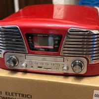 Giradischi, cd, mp3, radio, casse incorporate