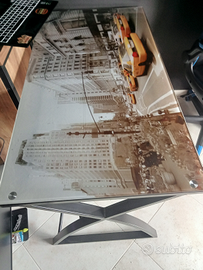 Tavolo scrivania vetro