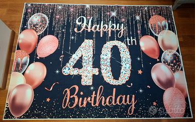 Striscione compleanno 40 anni