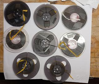 8 x Nastro Bobina 1/4 di pollice - 13 cm - usate