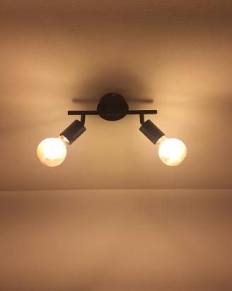 Lampadario/faretto da soffitto 2 luci orientabili