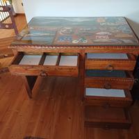 scrivania legno piu sedia legno