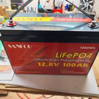 BATTERIA SERVIZI AUTO CAMPER litio 100A 12,8V