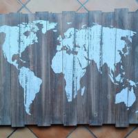 quadro mondo in legno 100x68