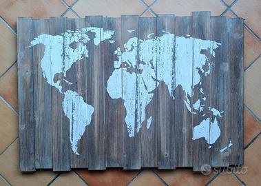 quadro mondo in legno 100x68