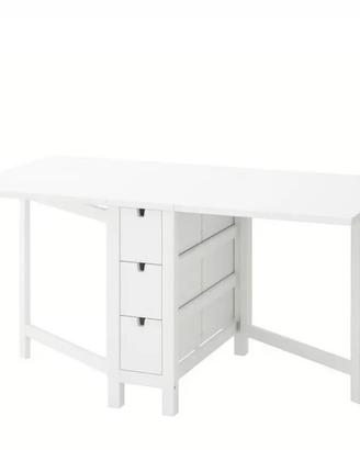 Tavolo ikea bianco pieghevole con cassetti