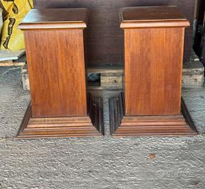 Coppia basamenti in legno vintage