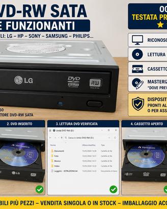 Stock DVD-RW per PC Desktop –Testati e funzionanti