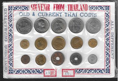 Thailandia - Old e Current Thai Coins - 15 monete