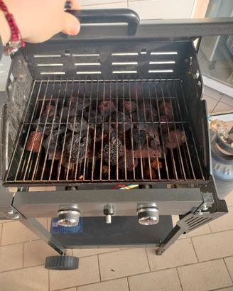 Barbecue a gas con pietra lavica