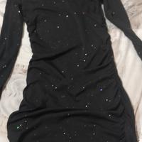Vestito nero brillantinato M