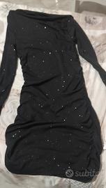 Vestito nero brillantinato M