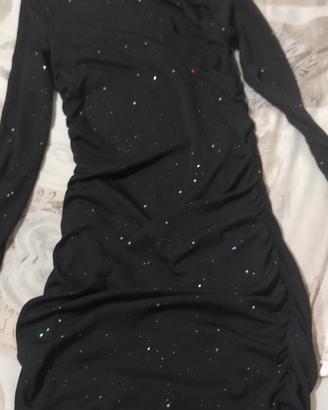 Vestito nero brillantinato M