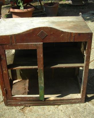 VECCHIA CREDENZA IMOBILE N LEGNO APPENDIMURO
