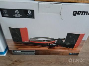 giradischi gemini tt900 nero e rosso