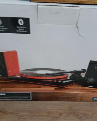 giradischi gemini tt900 nero e rosso