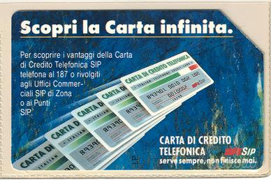 Scheda Tele. "Scopri la carta infinita" senza LOGO
