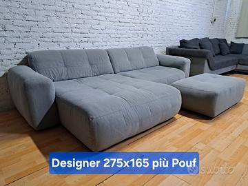 Divano con Penisola e Puff Design minimal Top