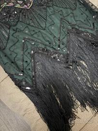 Abito Charleston Anni 20 Nero Verde