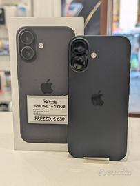 iPhone 16 128GB nero usato garanzia 