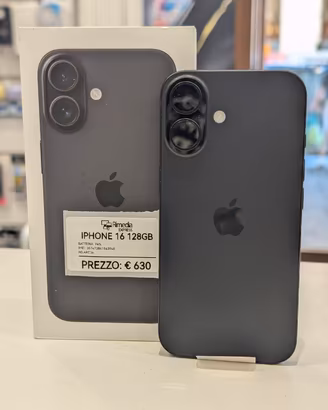 iPhone 16 128GB nero usato garanzia 