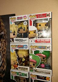 Lotto funko pop naruto simpsons one piece