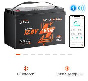 Batteria Litio LiTime LiFePo4 12V 165Ah,